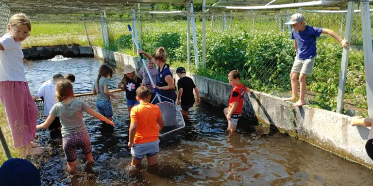 Schule Hugfling Aktuelles Fischweiher Fischen2b