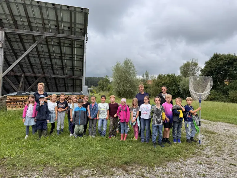 Schule Huglfing Aktuelles Fischweiher Gruppenbild